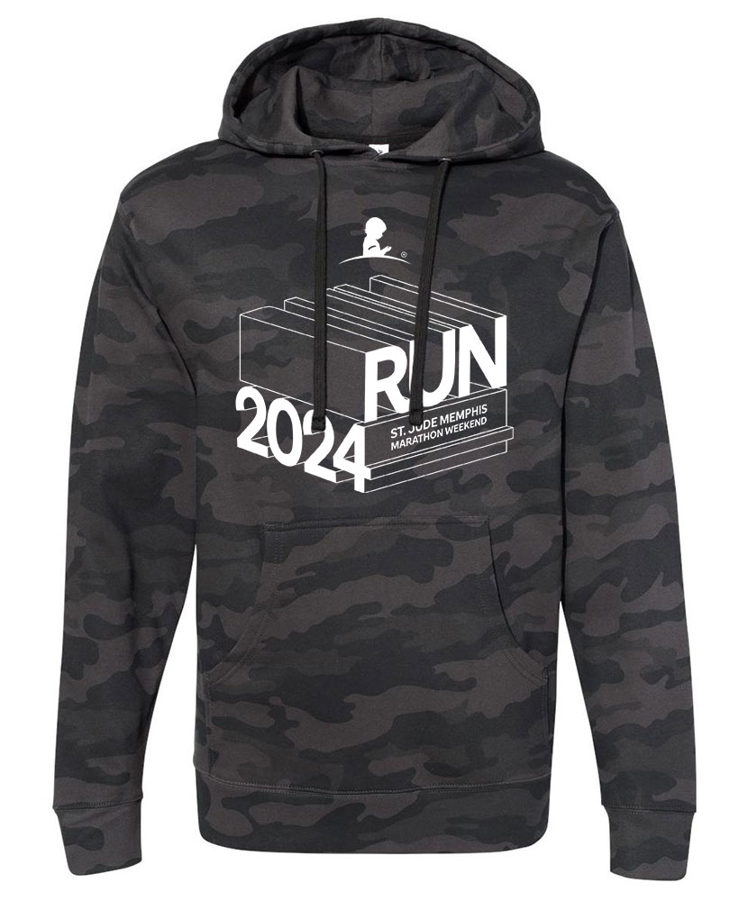 St. Jude Adidas Run 2024 Camo Hoodie